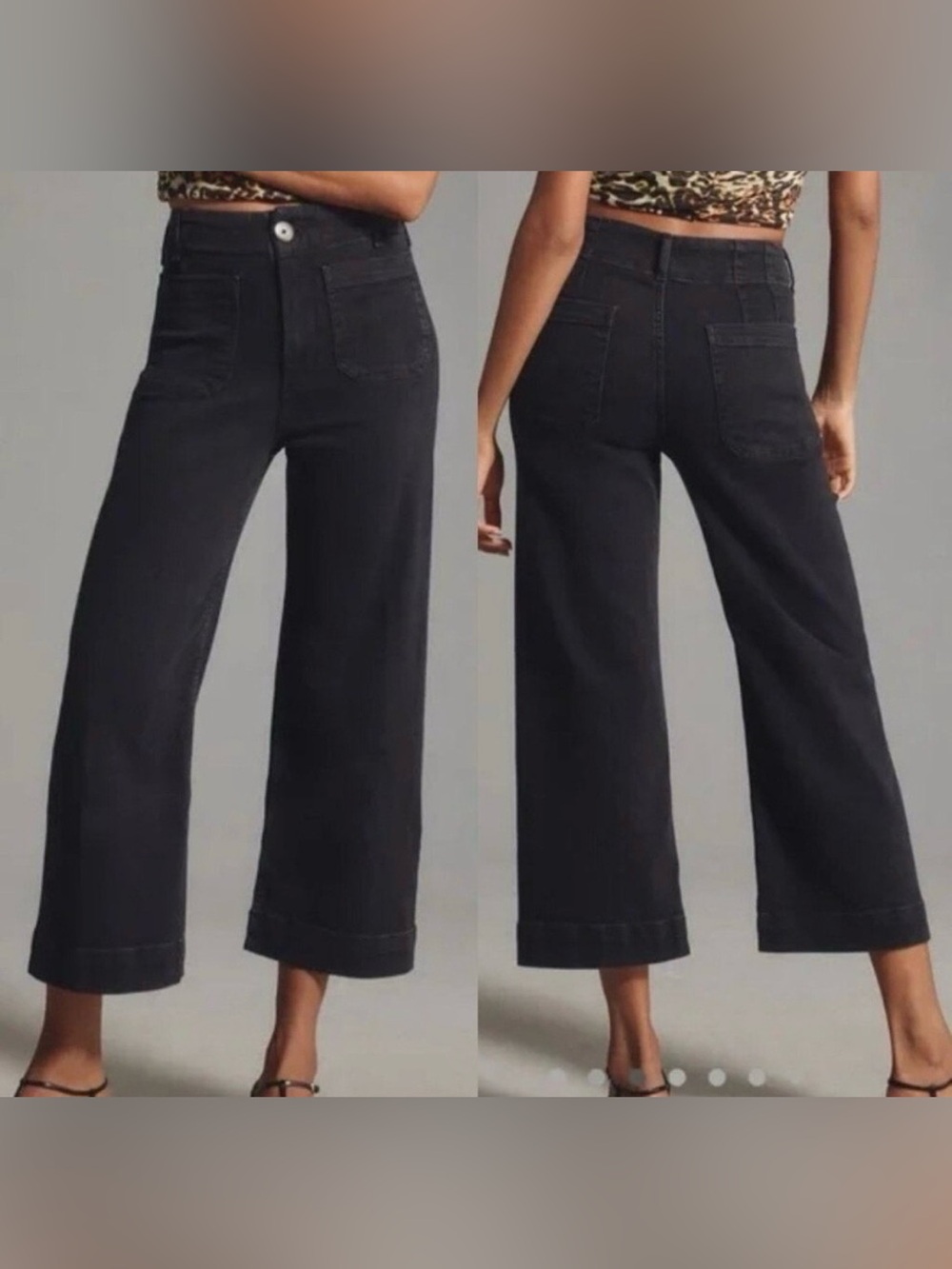 Pilcro by Anthropologie The Day Tripper Wide-Leg Women's Jeans Black Size 29P